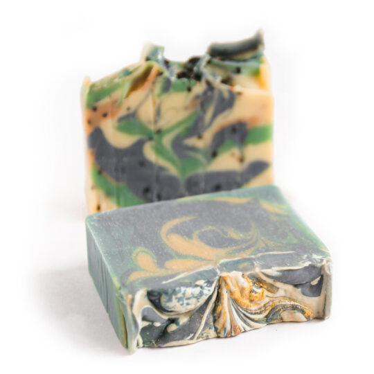 Exfoliating soap bar